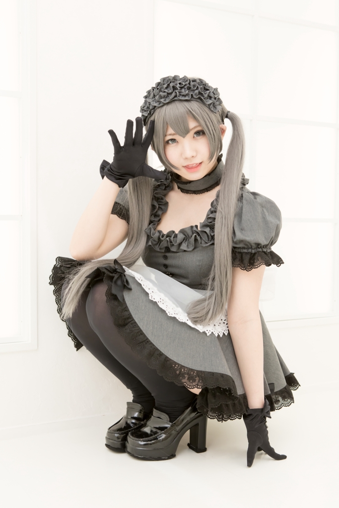 Rabbit play pictorial - black maid(47)